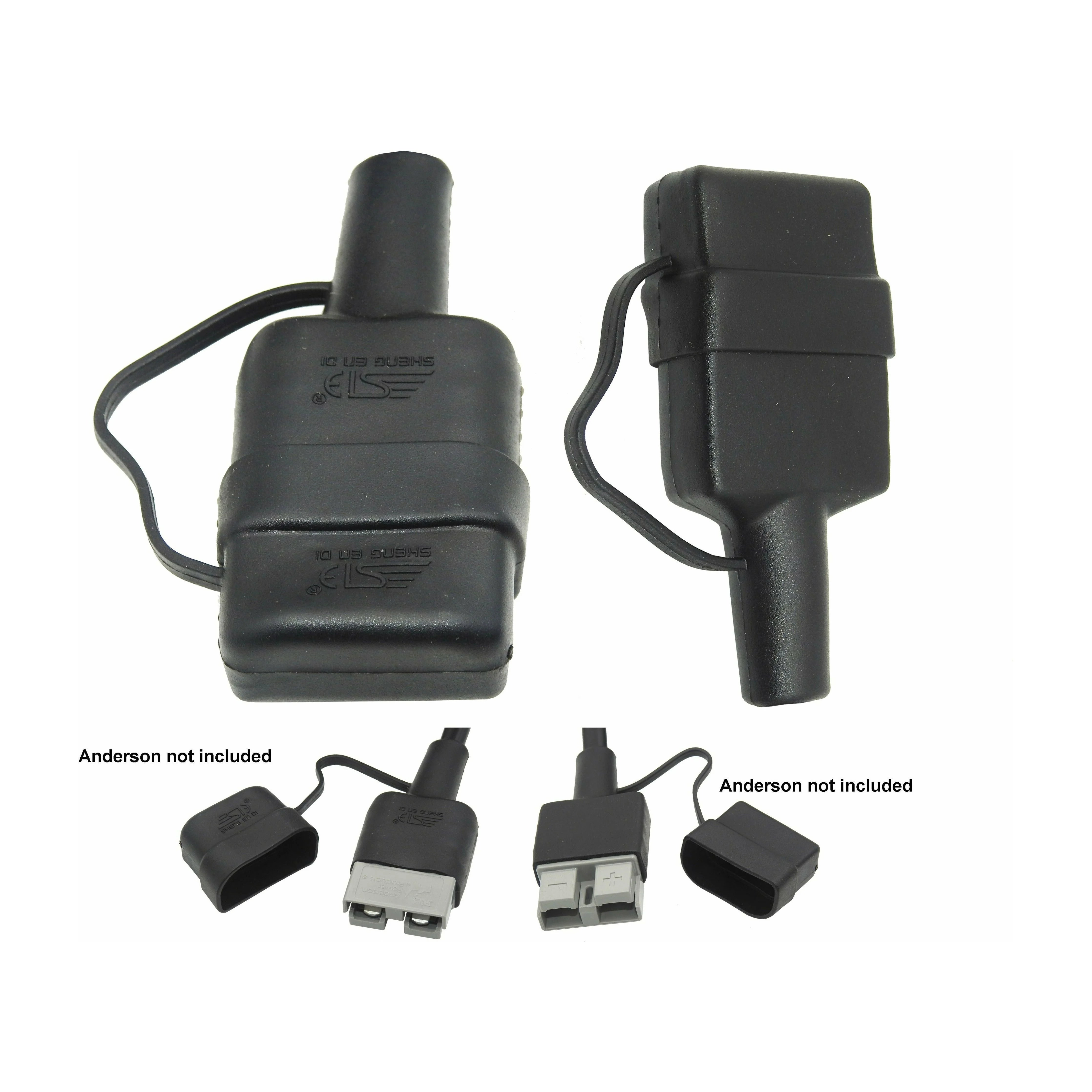 1 x 50 Amp Anderson Fully Enclosed Dust Cap Sleeve With Cap Red or Black - Image 3