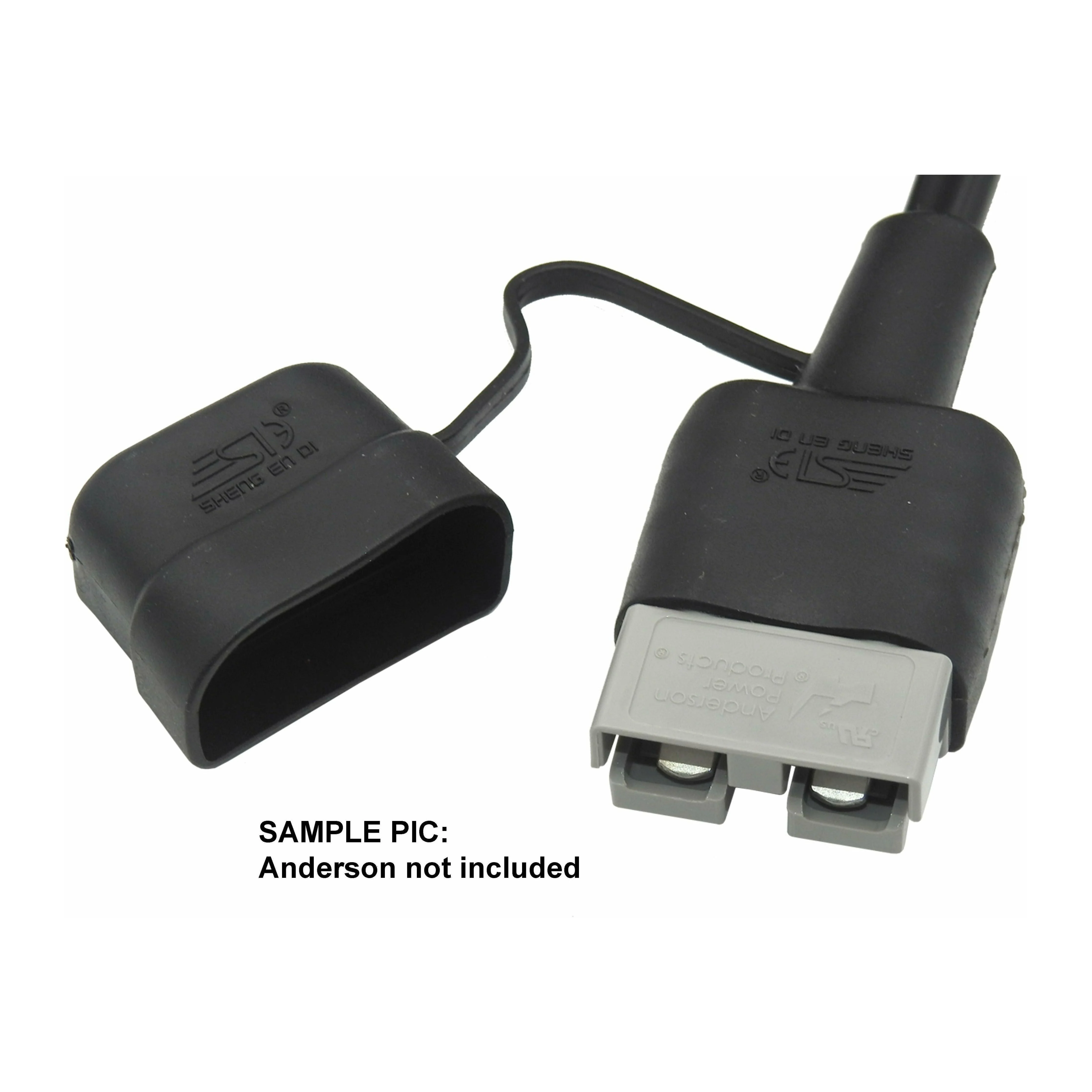 1 x 50 Amp Anderson Fully Enclosed Dust Cap Sleeve With Cap Red or Black - Image 5