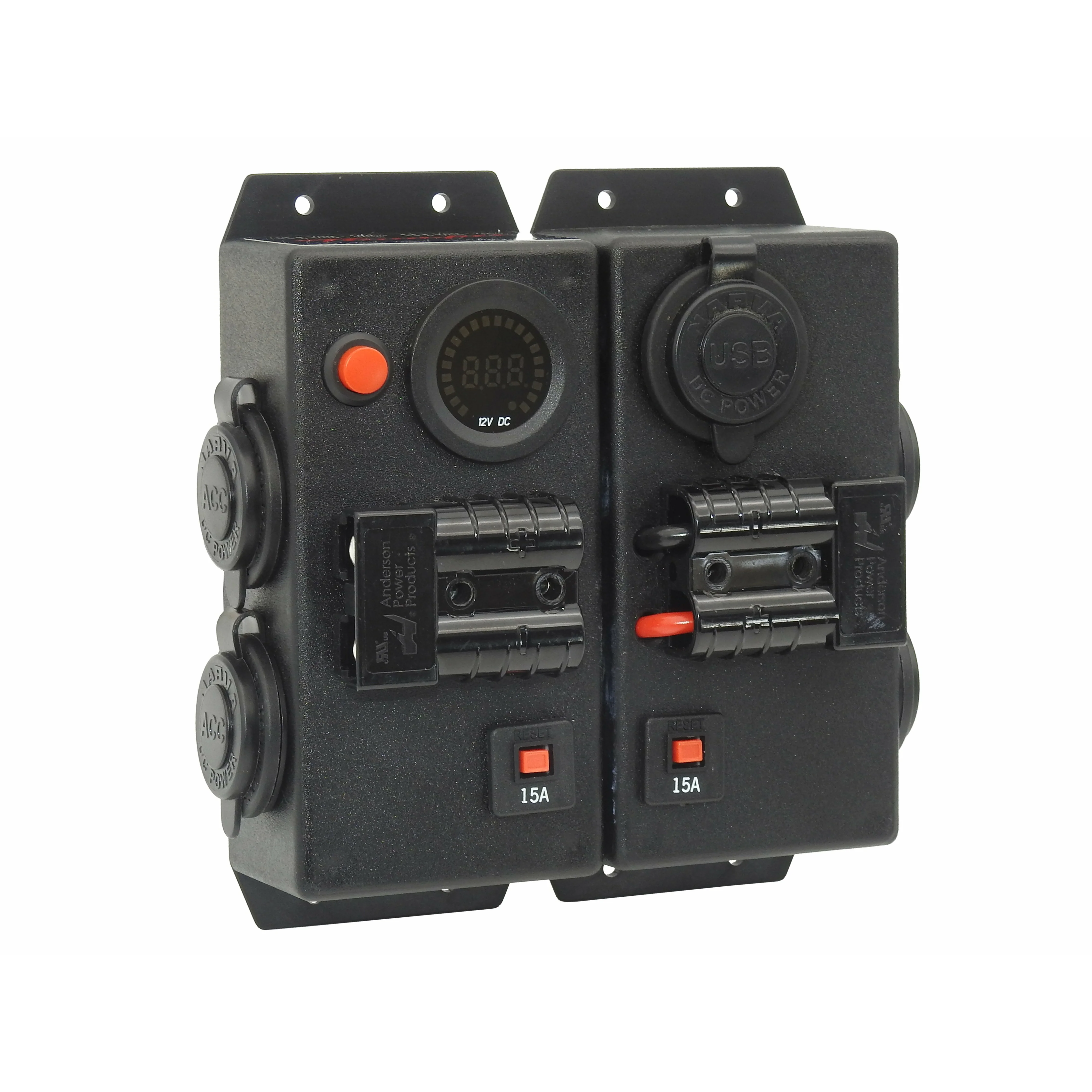 12 Volt Control Box VOLT - Double SIDE - 4 x Cigarette + Dual USB + 2x Anderson + Dual USB #86 - Image 2