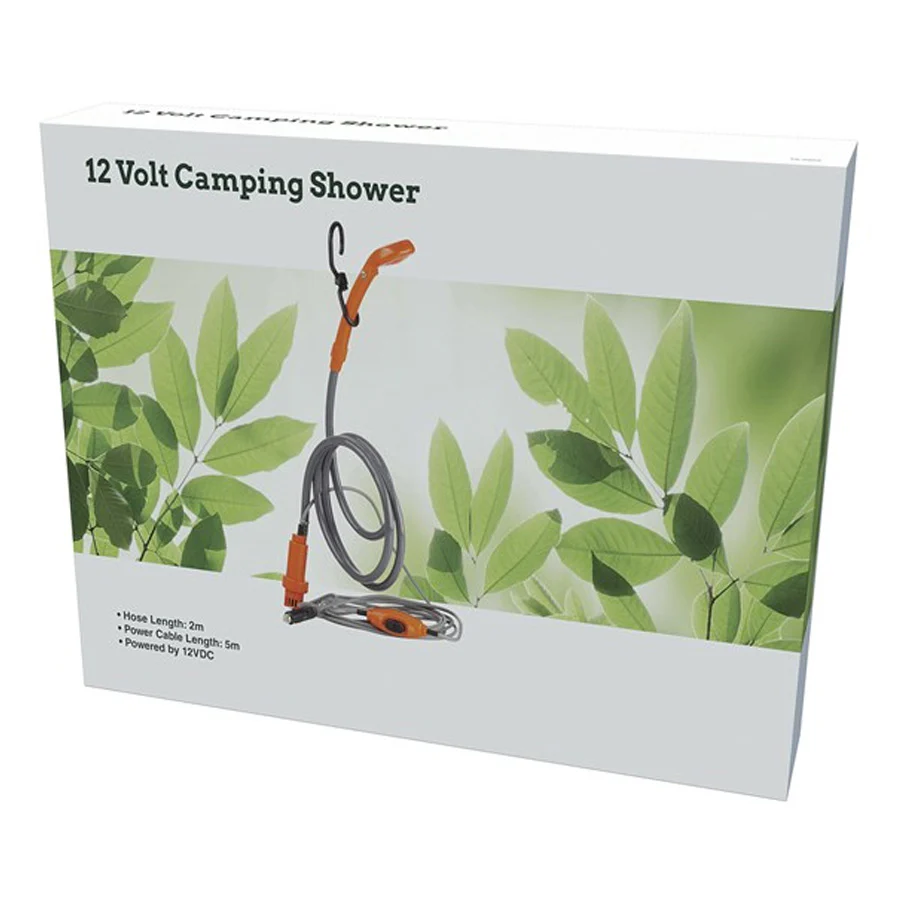 12 Volt Camping shower with cigarette lighter plug | YS2800 - Image 2