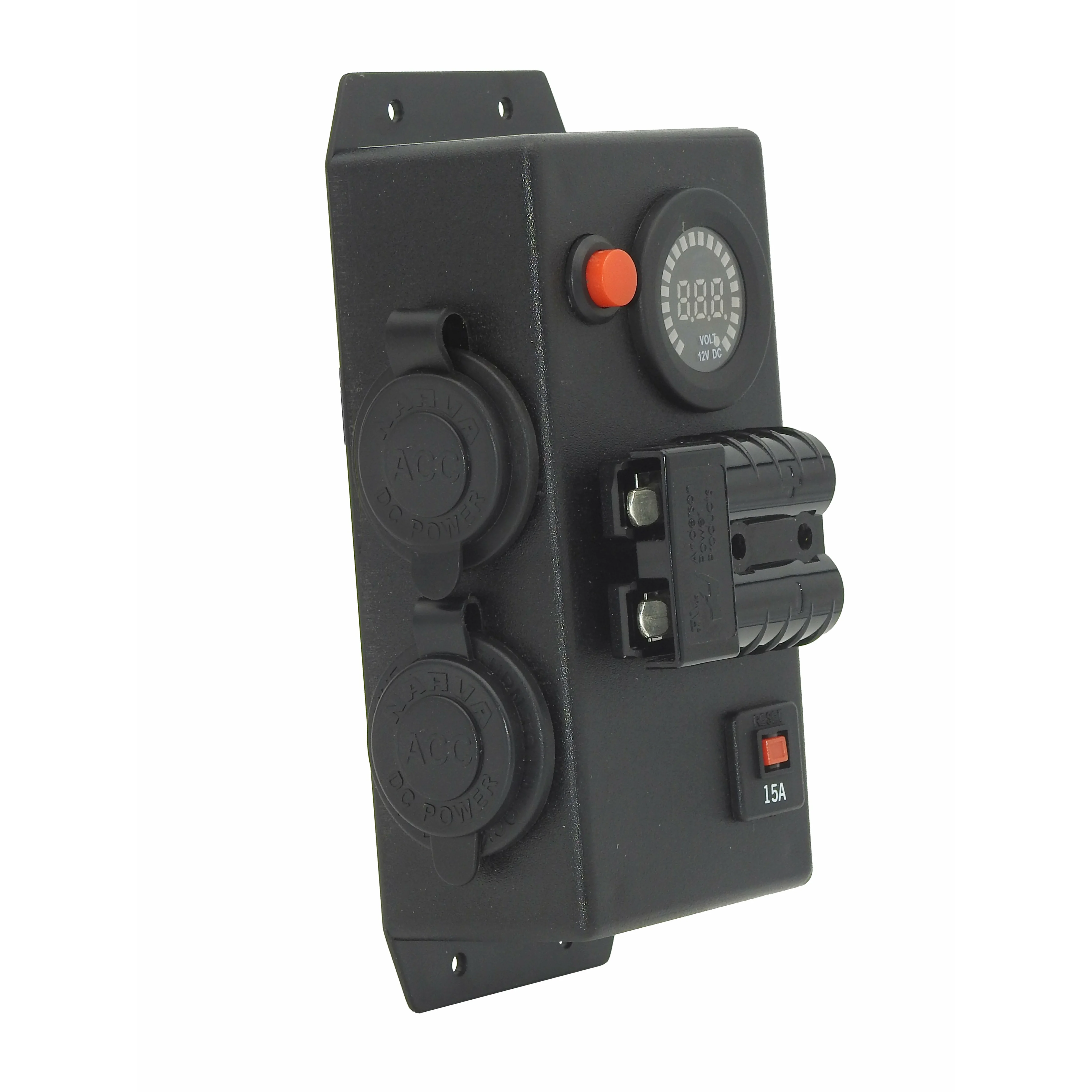 12 Volt Control Box VOLT - Left mount - 2 x Cigarette + 50Amp Anderson #48 - Image 2