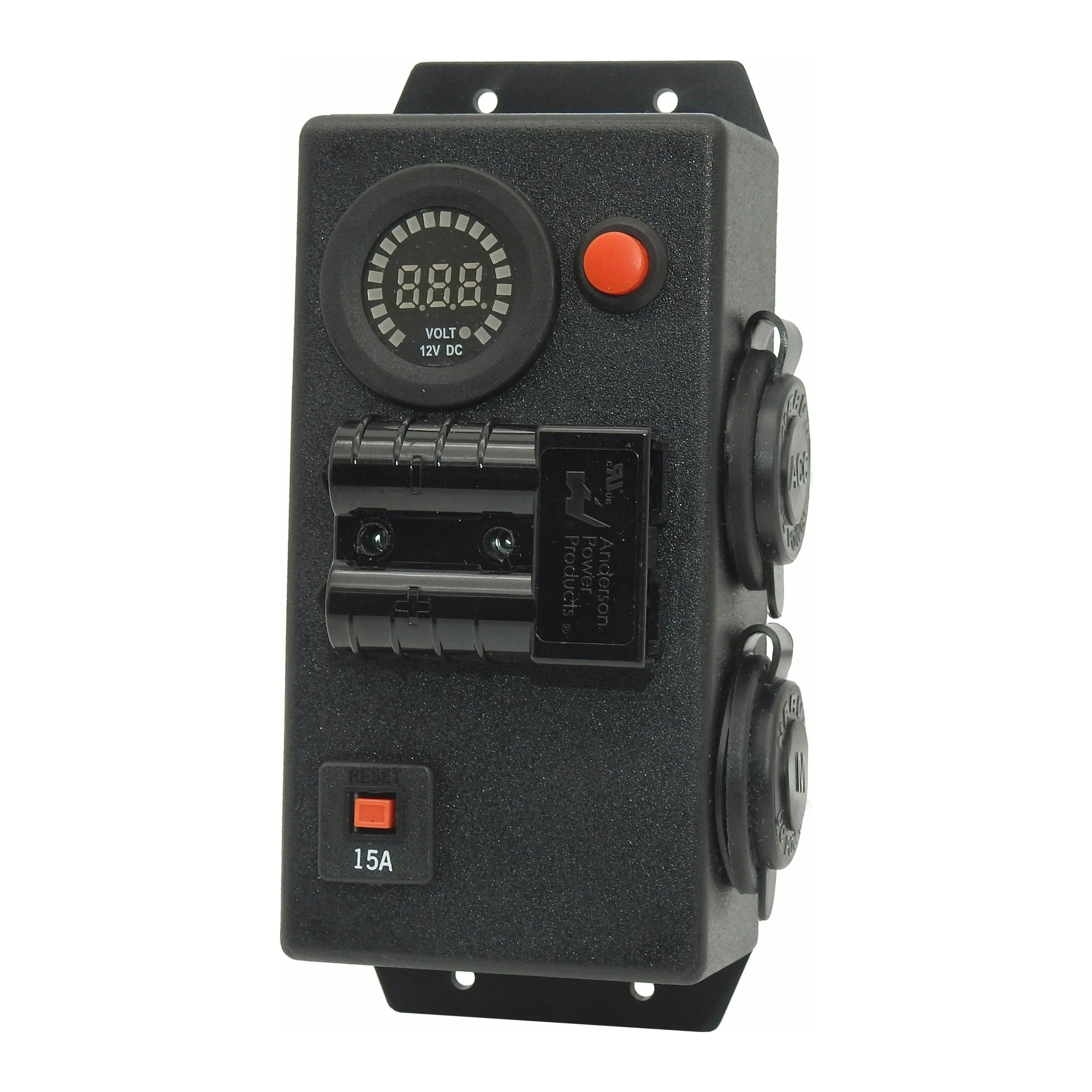 12 Volt Control Box VOLT - Right mount - Cigarette + Merit + 50Amp Anderson #63