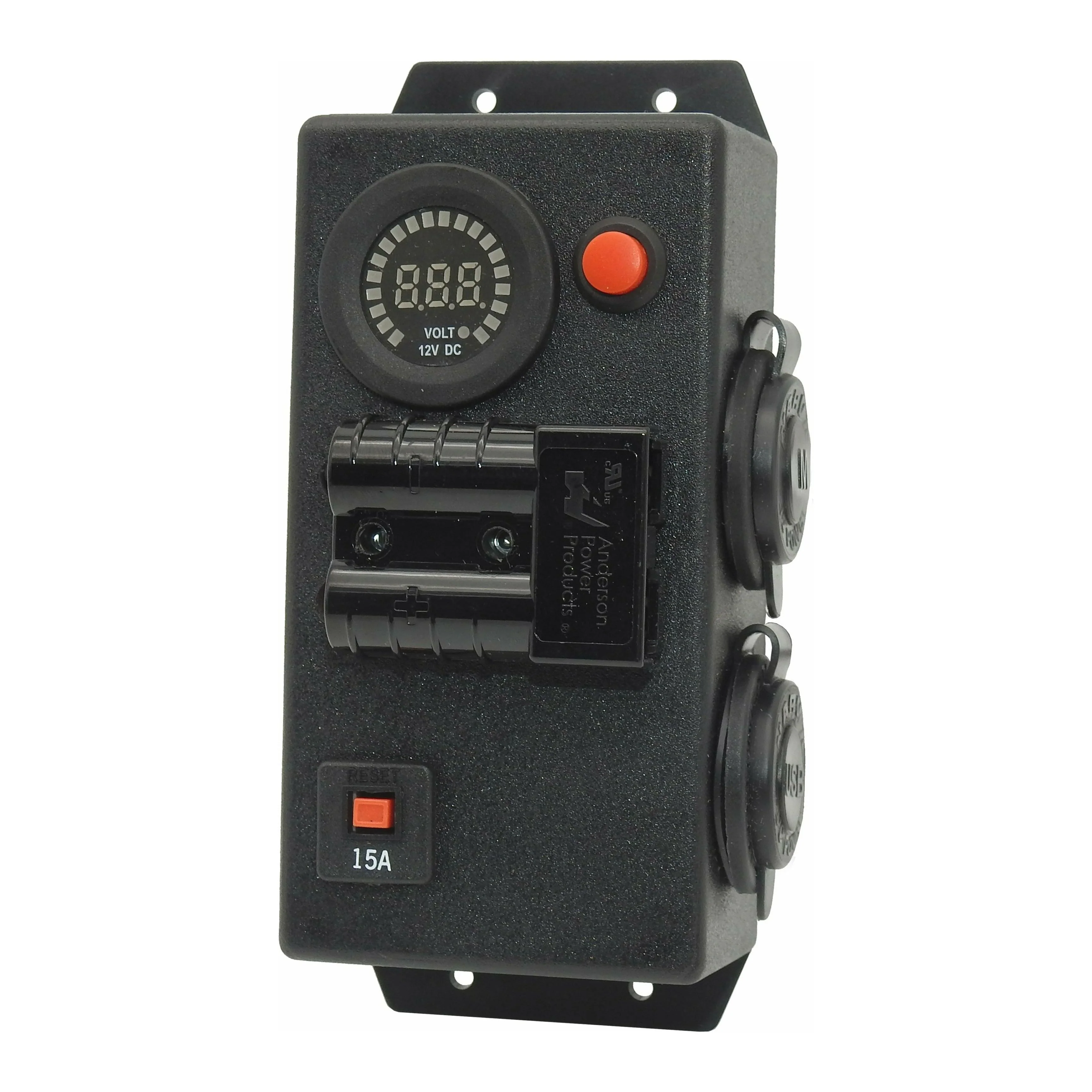 12 Volt Control Box VOLT - Right mount - Merit + Dual USB + 50Amp Anderson #67