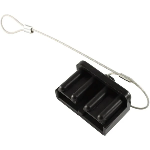 120A / 175A Black Anderson Plug Push On Dust Cap Cover With Wire - Image 2