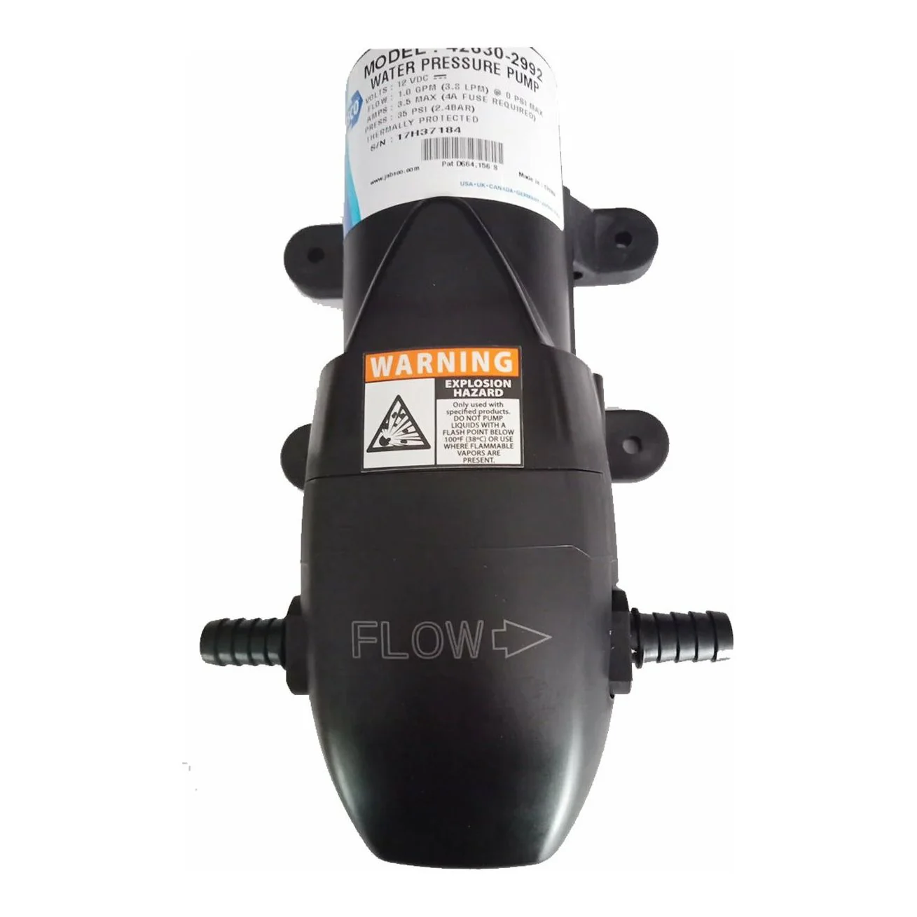 12v Par-Max 1 PLUS automatic pump Jabsco 3.8LPM 1.8 metres (6 ft) lift | J20-094 - Image 3