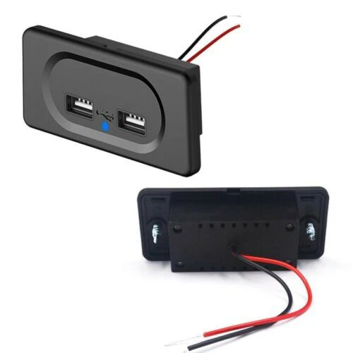 12V Twin USB Multi Port Charging Station Black | 3419 - Image 2