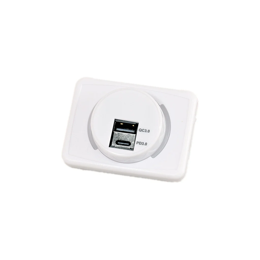 12V USB Twin Charging Station USB A/USB C White or Black | 3414 - Image 5