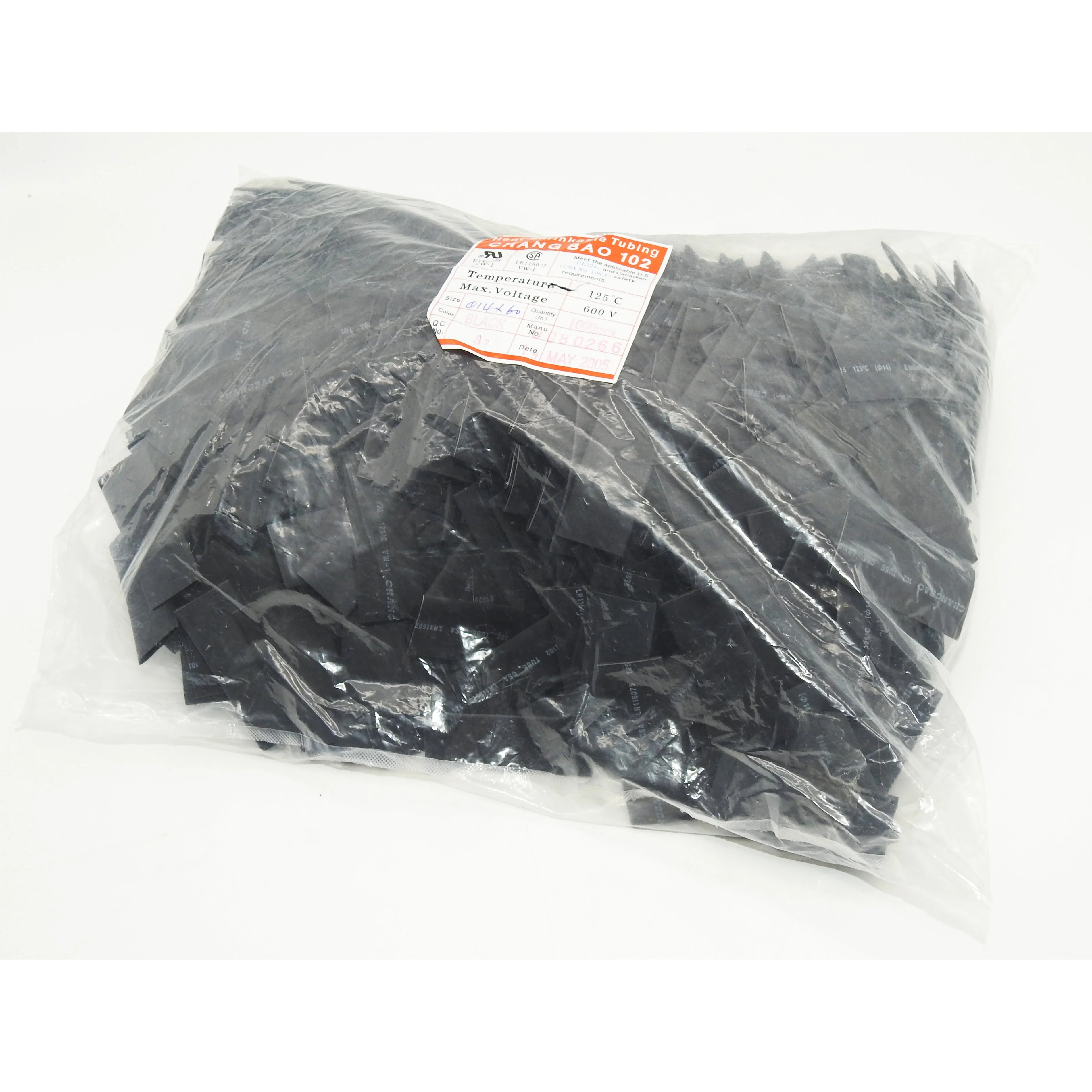 14mm Black Heat shrink tubing for cable 60mm x 24mm | BULK PACK 1000