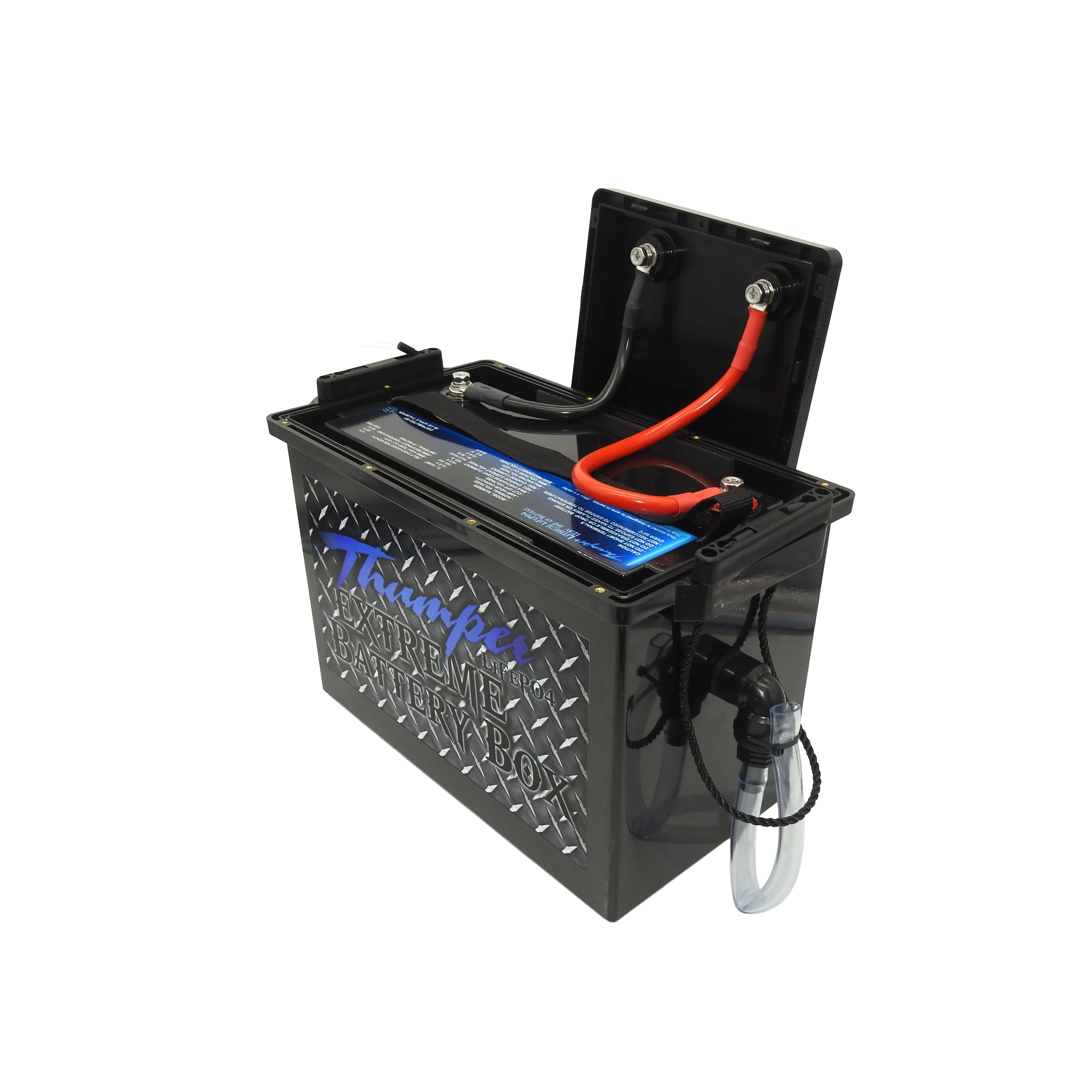 2 x Thumper Lithium 120 AH Platinum LiFePO4 batteries & 2 x Storage boxes - Image 4