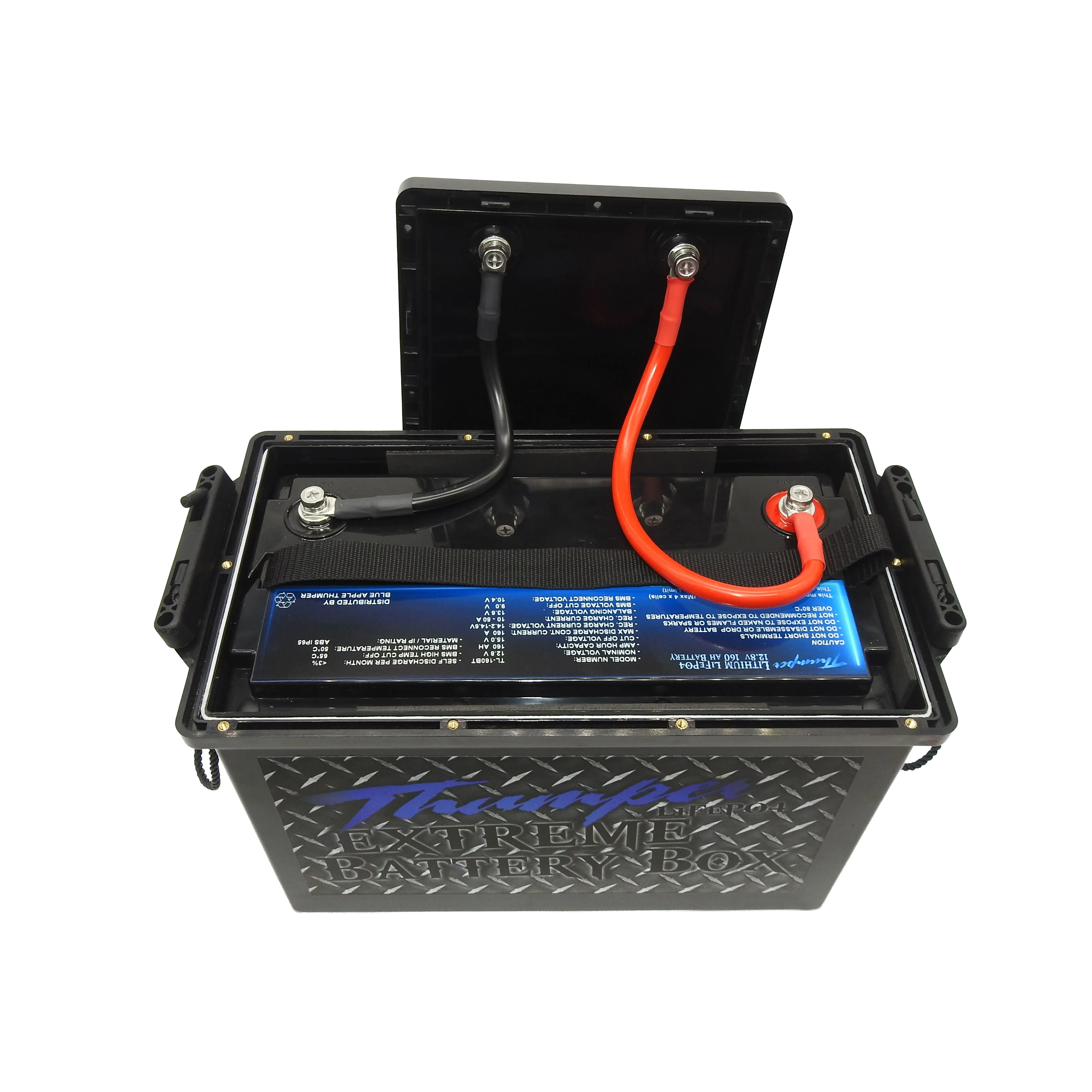 2 x Thumper Lithium 120 AH Platinum LiFePO4 batteries & 2 x Storage boxes - Image 9