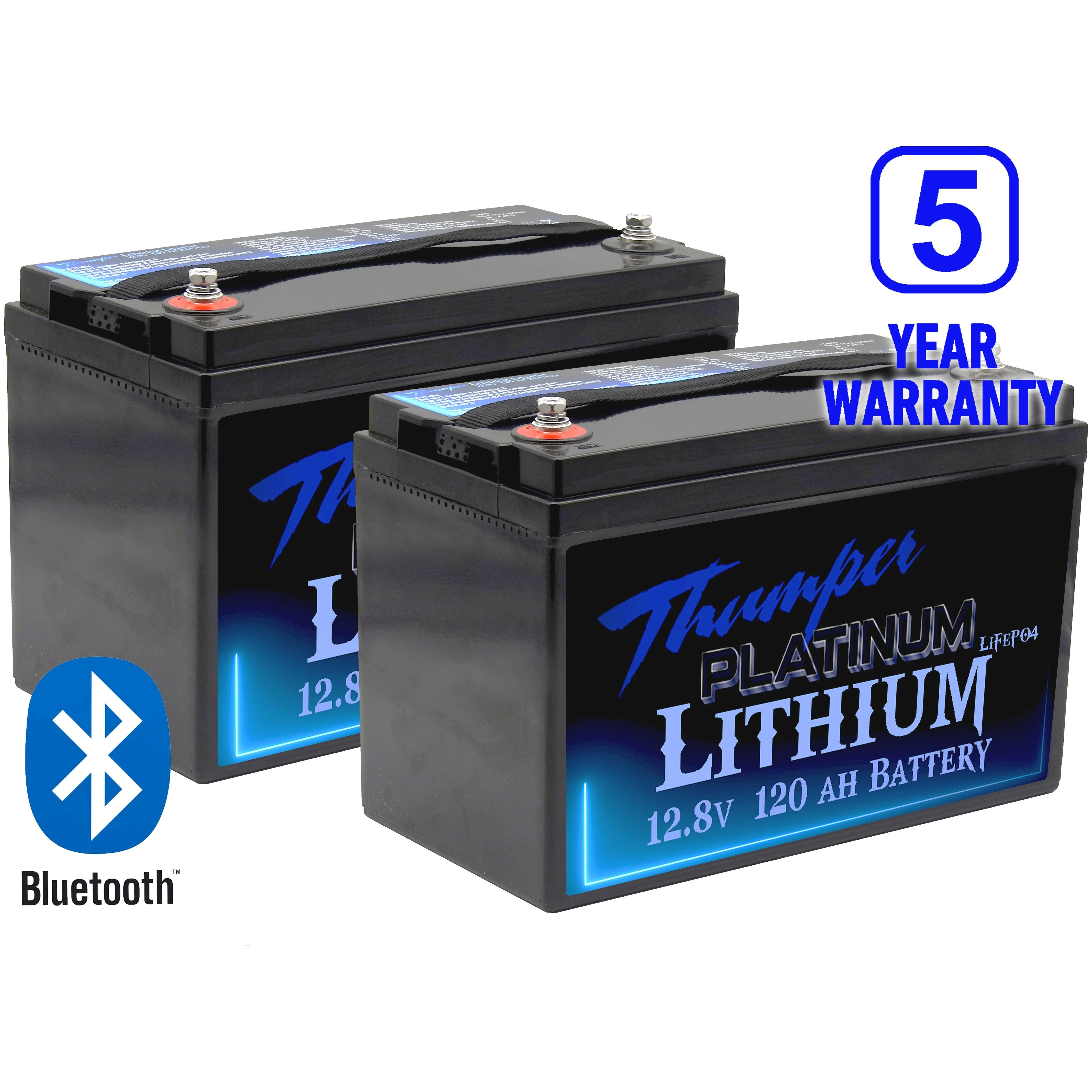 Twin Pk Thumper Lithium Platinum 120 AH LiFePO4 Battery Bluetooth | TL-120BT 5 year warranty