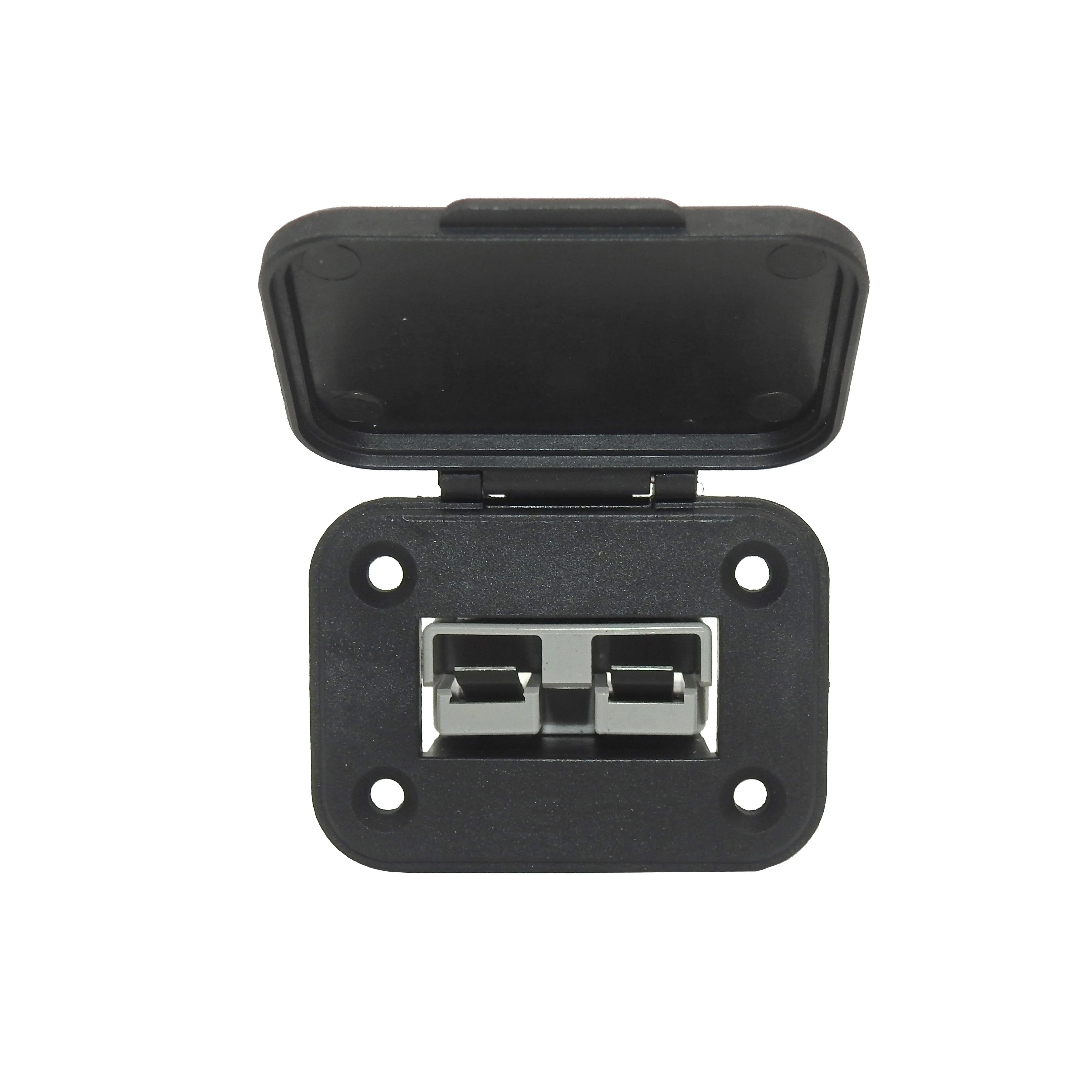 50 Amp Anderson Flush mount holder with flip lid - Includes 50 Amp Anderson style connector | 50ML-BLK-A - Image 2