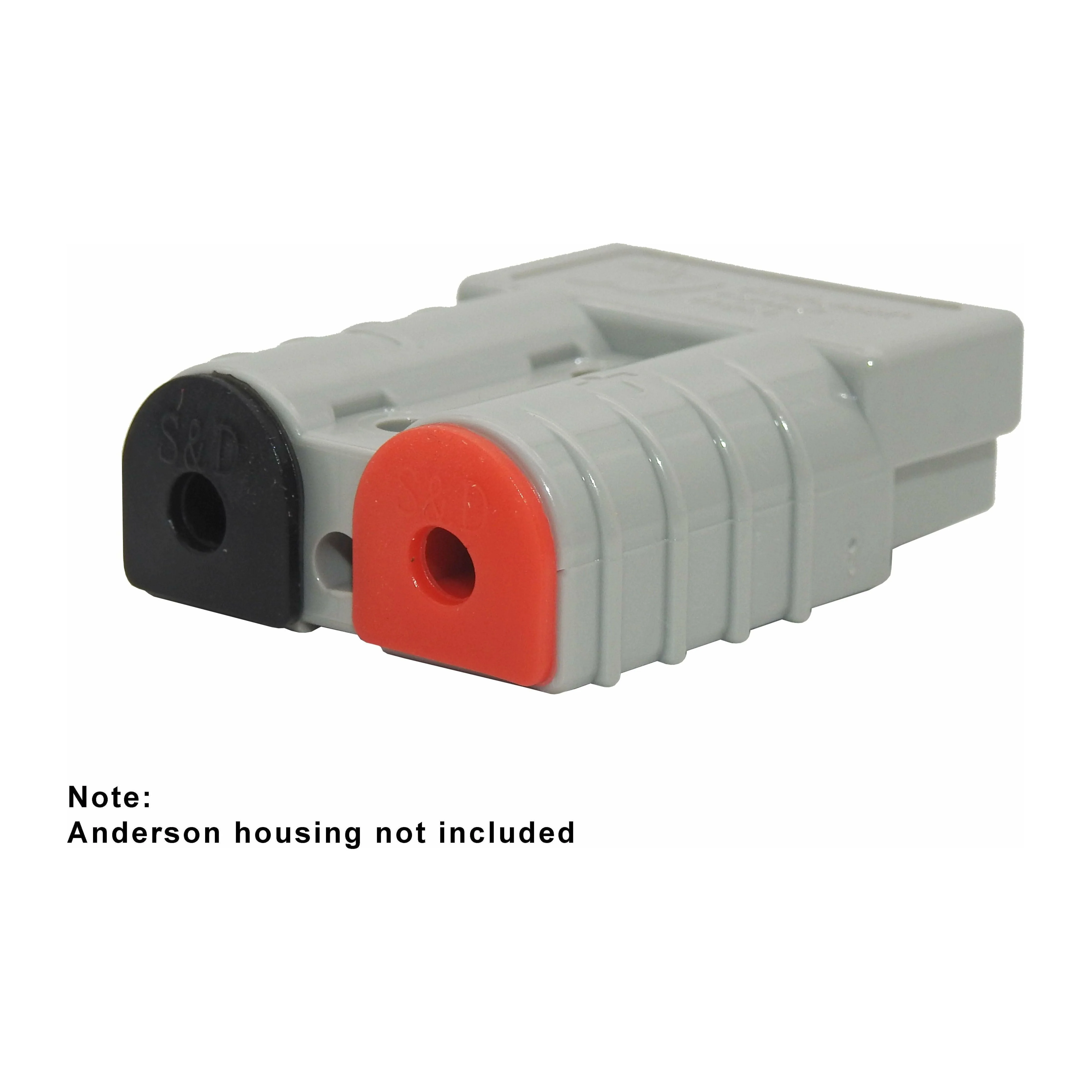 50 Amp Anderson Terminal Cap cover plug | Red & Black cable boot | 1 x Pair APLH50