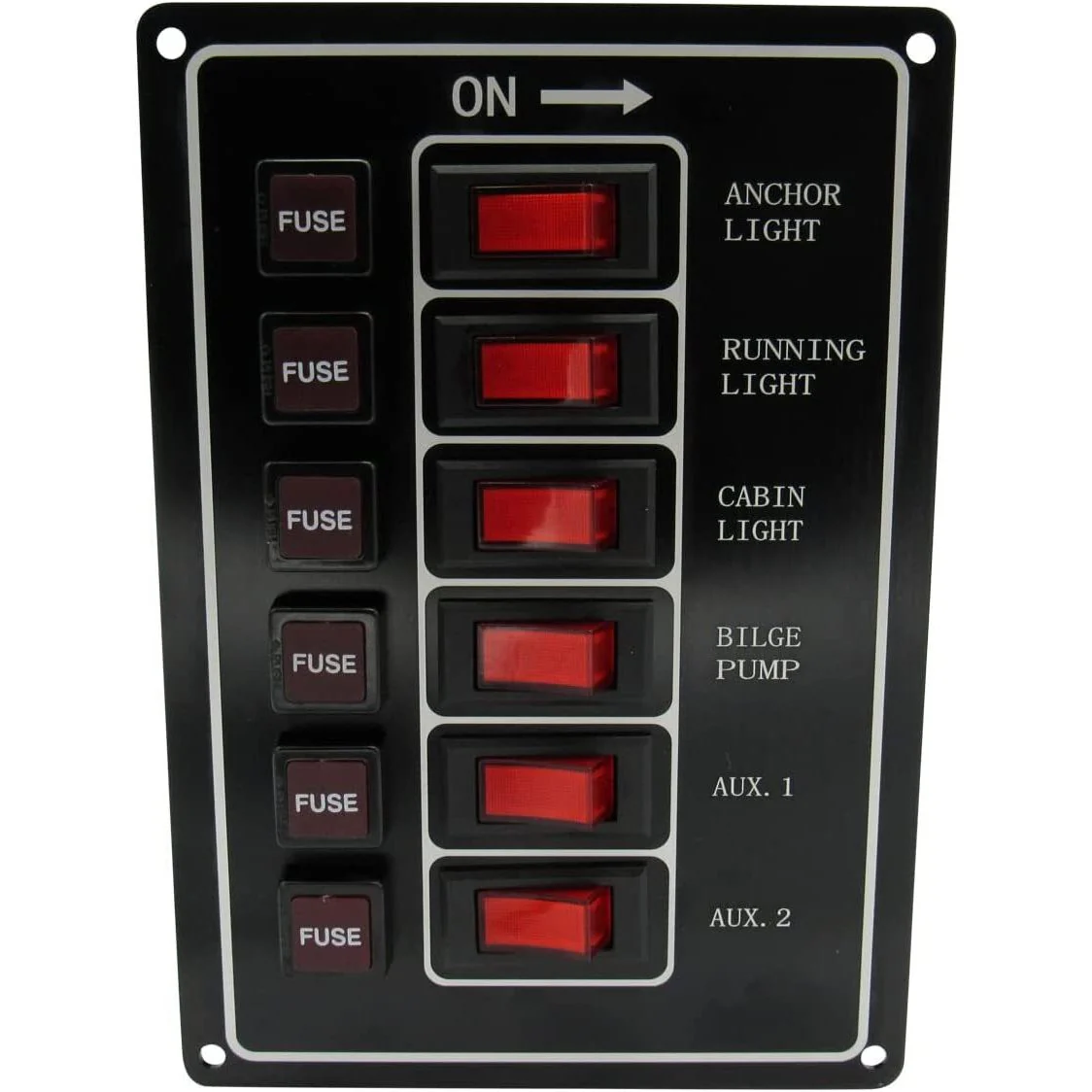 6 Gang Vertical Switch Panel Marine Boating | 3130