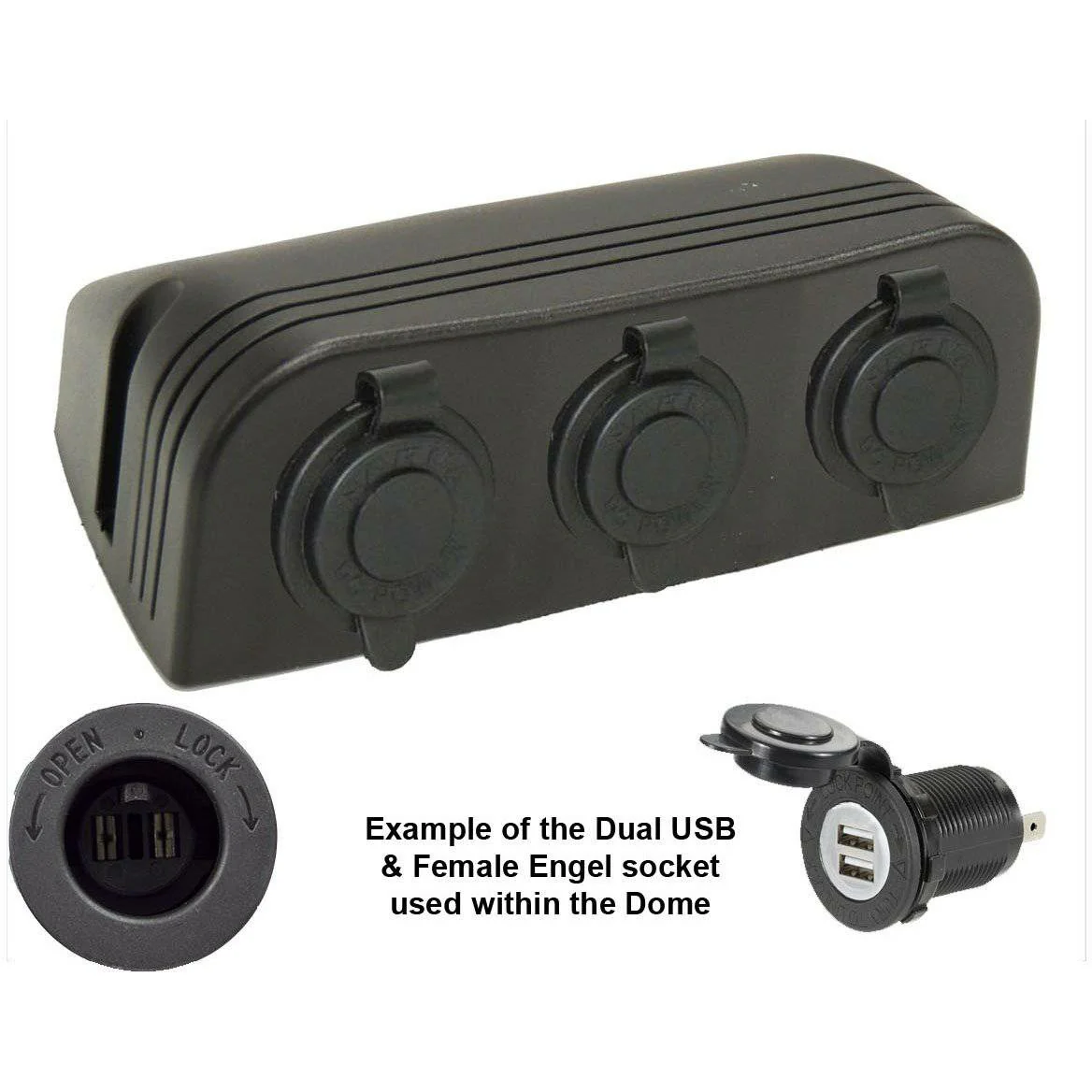 Accessory Dome - 3 gang - Cig / Merit / Engel / USB / Volt - Image 15