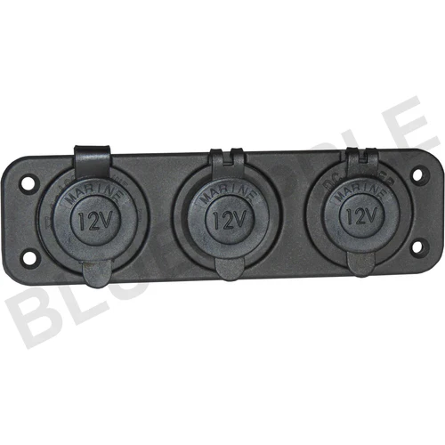 Accessory Plate - 3 gang - PRE-WIRED Sockets