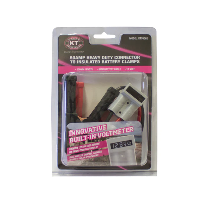 Anderson Connector 50A with Voltmeter to Battery Clamps | KT70562 - Image 2