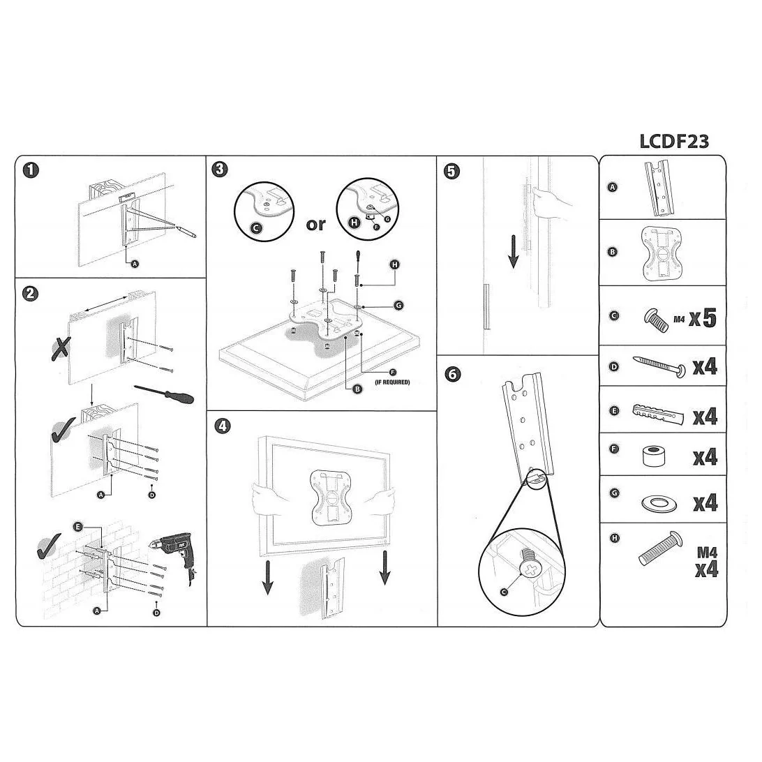 Axis TV Mount Wall Bracket Suits 13"-24" | LCDF23 - Image 2