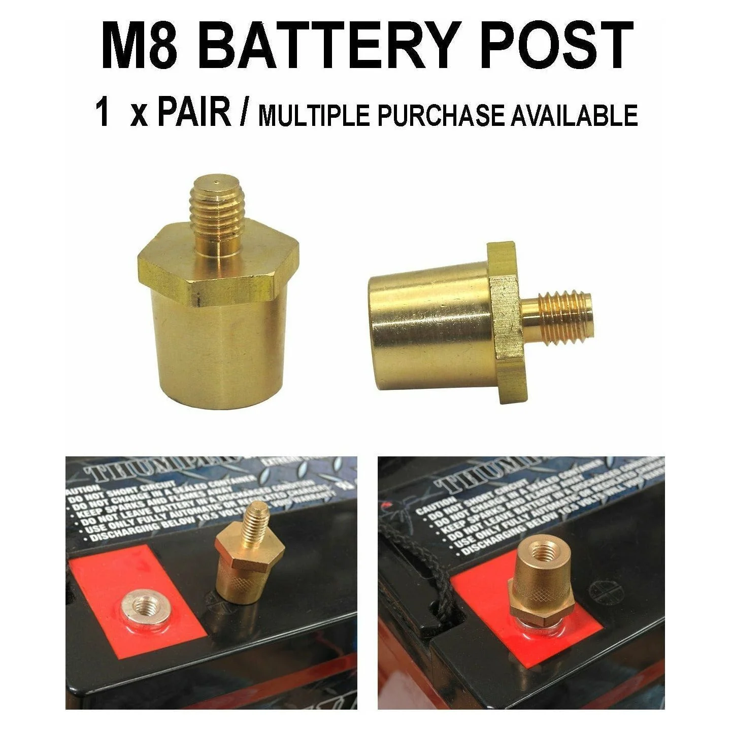 Battery M8 High crank conversion terminal posts M8Posts
