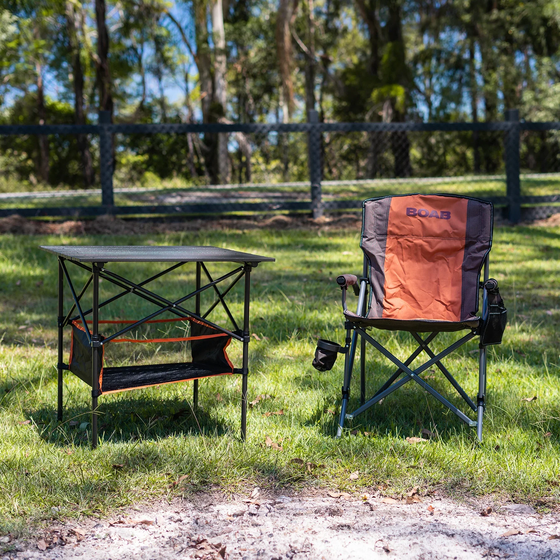 BOAB Roll up Camping Table with Basket - Image 5