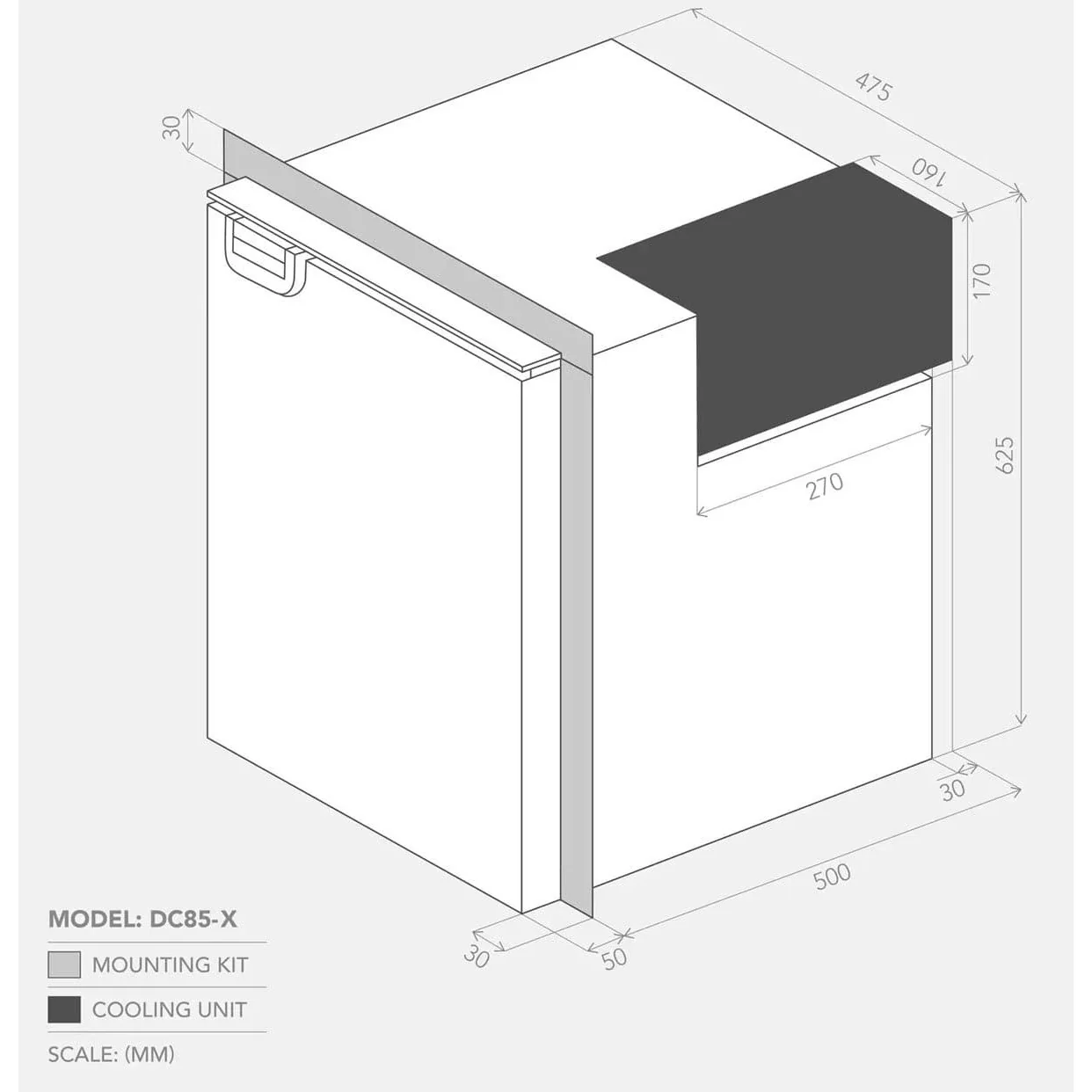 Bushman DC85-X 12 Volt / 24 Volt Upright Fridge Freezer - Image 5