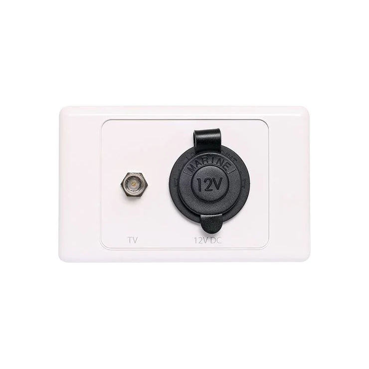 Caravan Antenna & Car Accessory Socket 12V DC Wallplate | L1036