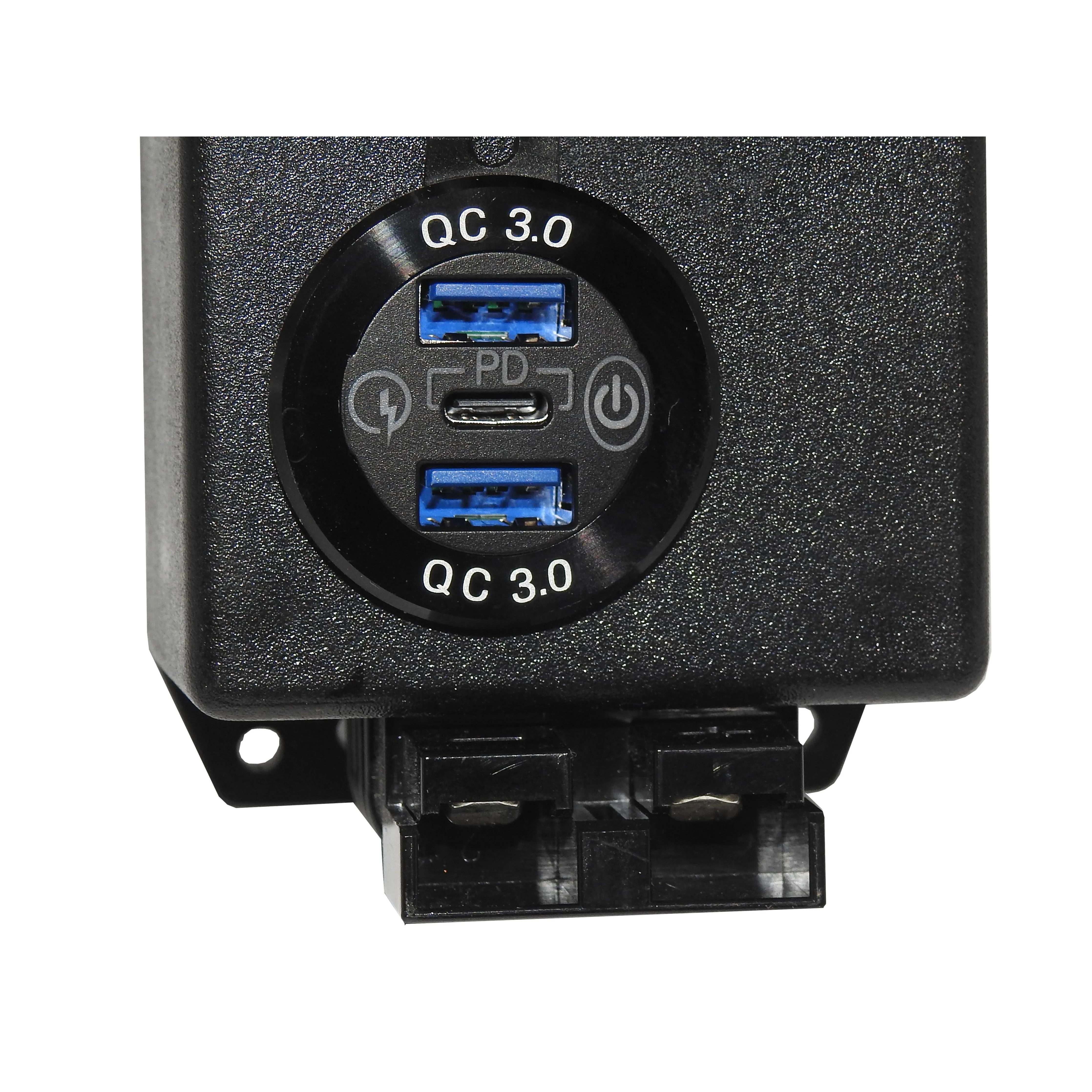 Control Box VOLT 12V Front mount - Cigarette Dual USB 50 Amp Anderson #42 - Image 2