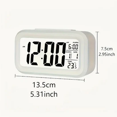Digital LED Alarm Clock With Adjustable Light Function
