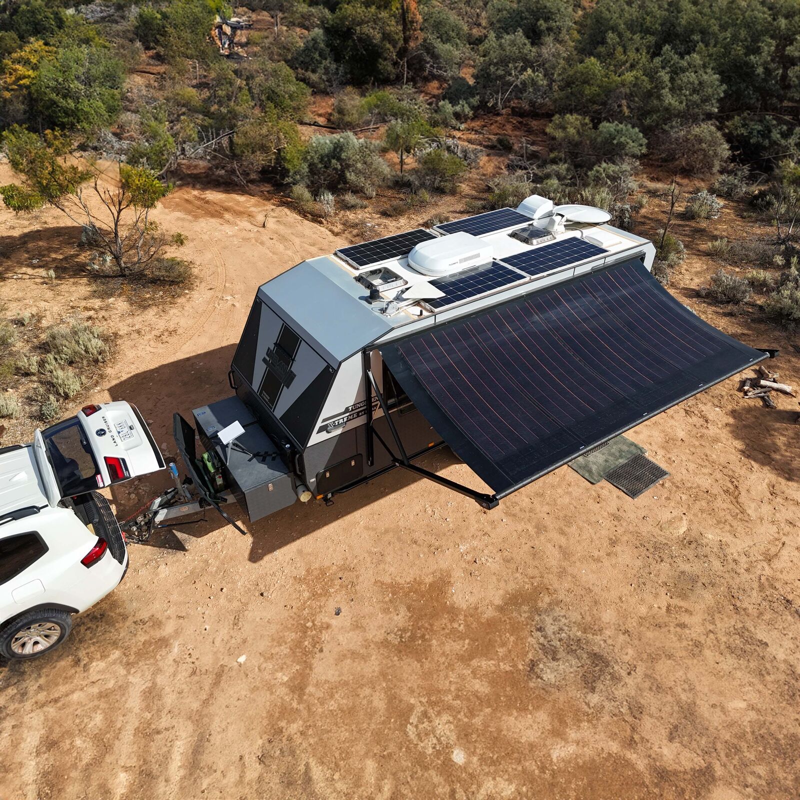 Luxury Awnings 1050W or 850W Flexible Solar Awning 16ft or 12ft / Black or Silver - Image 10
