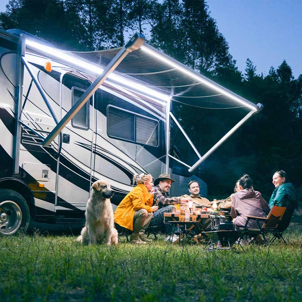 Luxury Awnings 1050W or 850W Flexible Solar Awning 16ft or 12ft / Black or Silver - Image 3