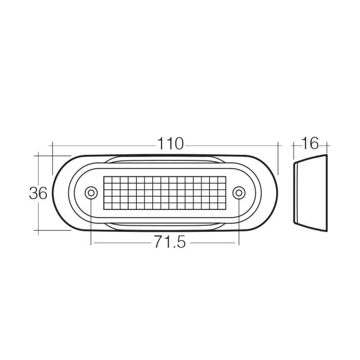 Narva 10-30 Volt Model 8 L.E.D Front End Outline Marker Lamp (Amber) | 90822CBL - Image 2