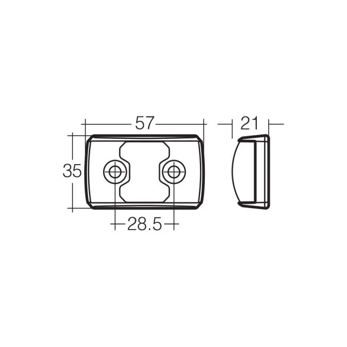 Narva 10-33 Volt Model 14 LED Side Marker External Cabin Marker Lamp | 91422BL - Image 2