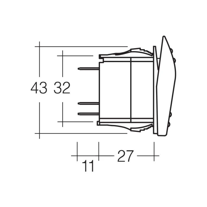 Narva 12/24V Off/Momentary (On) LED Illuminated Sealed Rocker Switch (Red) | 63164BL - Image 2