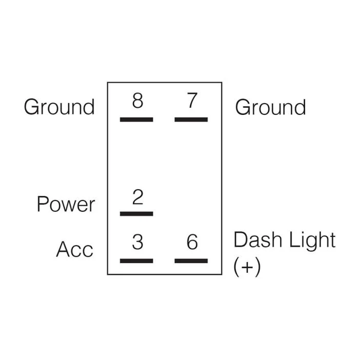 Narva 12/24V Off/On LED Illuminated Sealed Rocker Switch "Backup Lights" Symbol (Blue) | 63230BL - Image 3