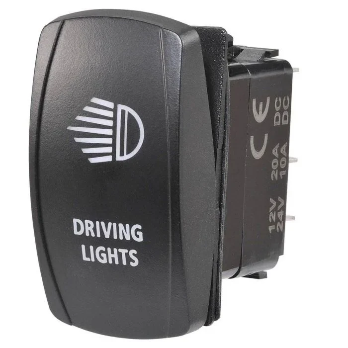 Narva 12/24V Off/On LED Illuminated Sealed Rocker Switch "Driving Lights" Symbol (Blue) | 63220BL - Image 3