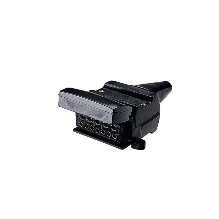 Narva 12 Pin Flat Trailer Socket W Reed Switch use with Normally Closed Circuits | 82073BL