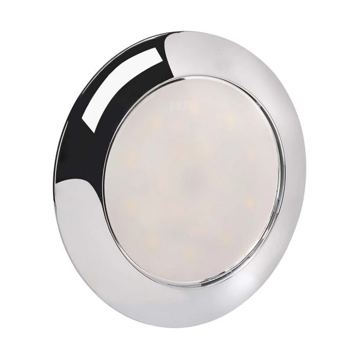 Narva 12 Volt Saturn 75mm Chrome LED Interior Lamp | 87500C-12