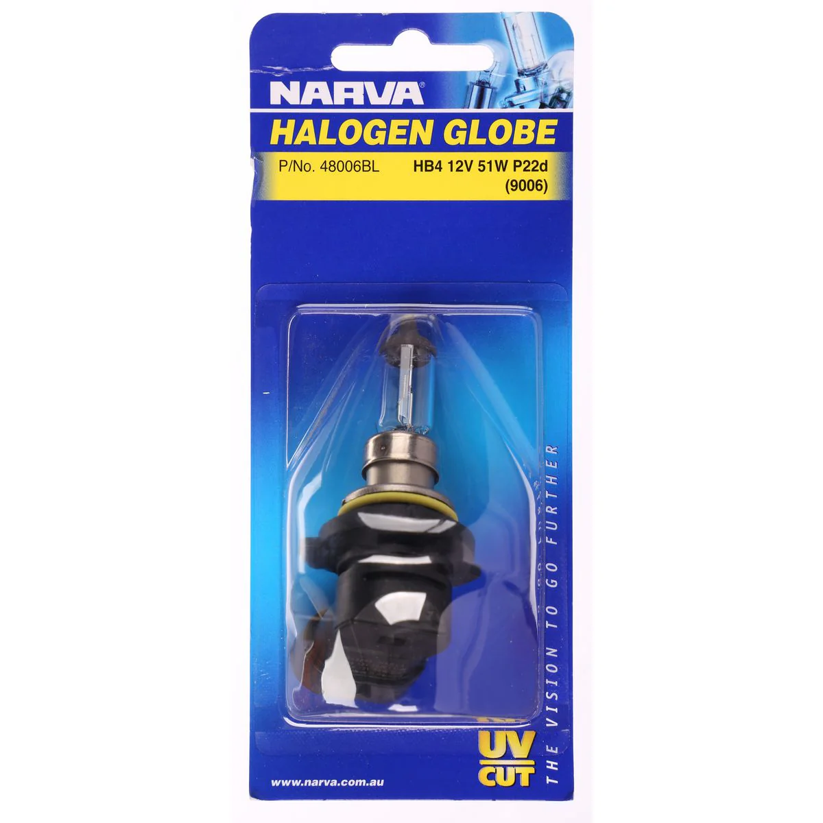 Narva 12V HB4 51W P22D Halogen Headlight Globe (Blister pack of 1) | 48006BL