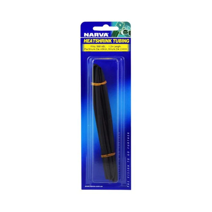 Narva 4.8mm Black Heatshrink (1.2M) | 56614BL
