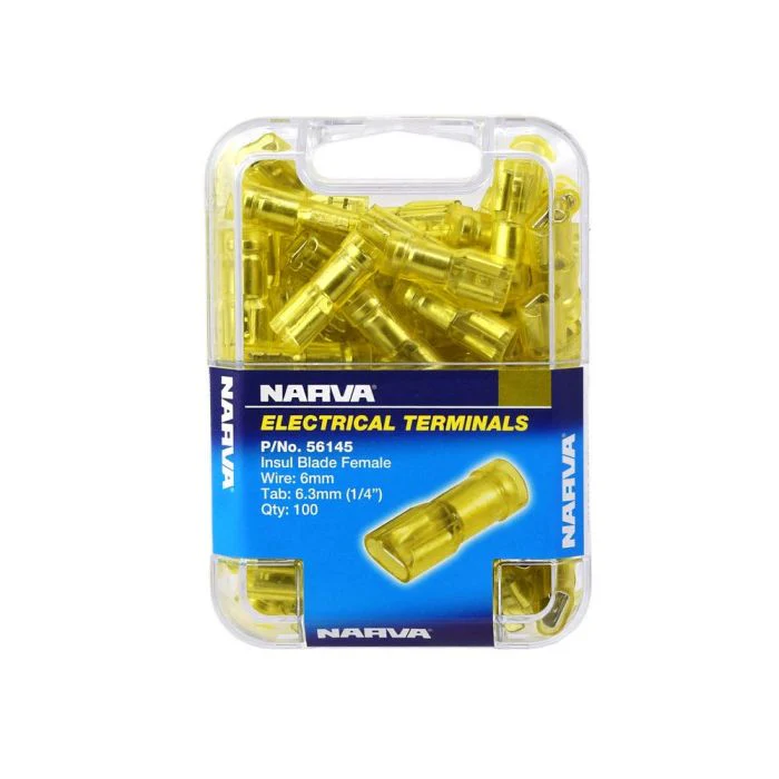 Narva 6.3 X 0.8MM Female Blade Terminal Yellow (100 pack) | 56145