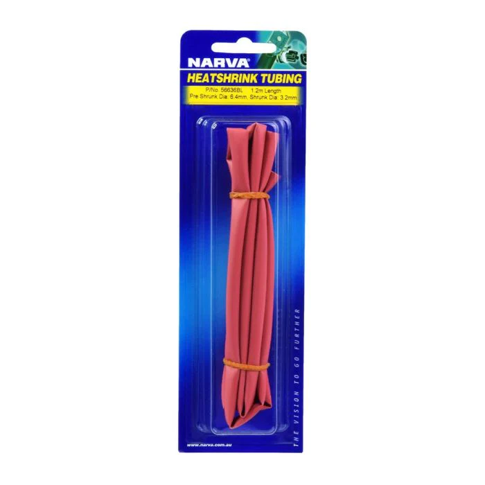 Narva 6.4mm Red Heatshrink (1.2M) | 56636BL
