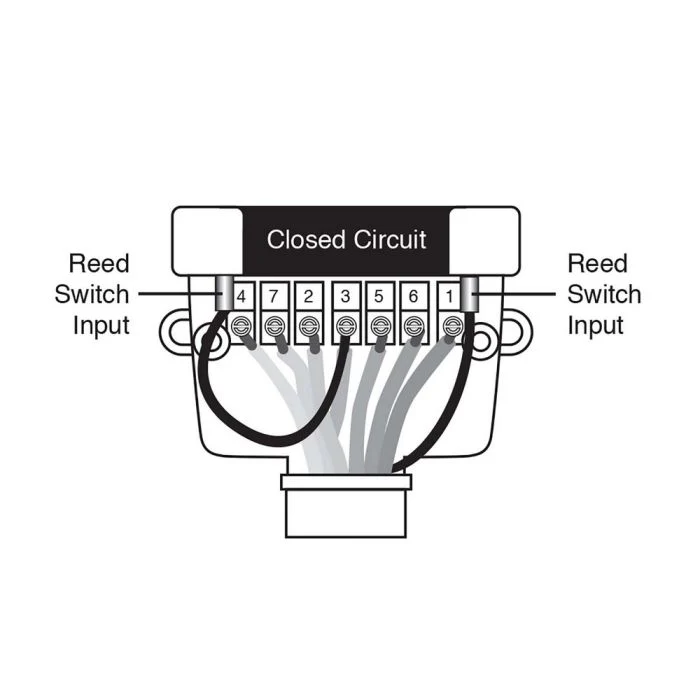 Narva 7 Pin Flat Quickfit Trailer Socket with Reed Switch use with Normally Closed Circuit | 82043BL - Image 2
