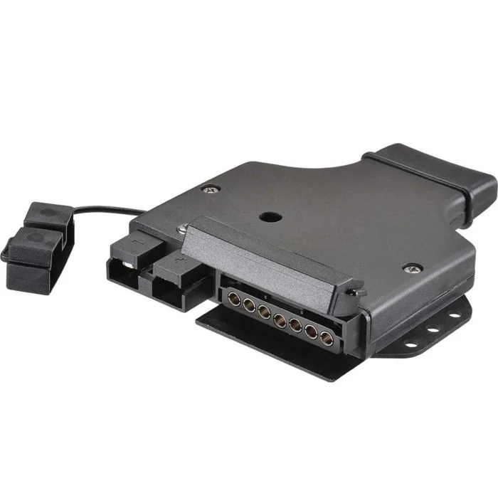 Narva 7-Pin Flat Trailer Socket With Heavy Duty Connector | 82048BL
