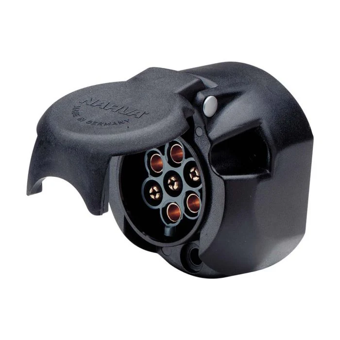 Narva 7 Pin Large Round Plastic Trailer Socket | 82052BL