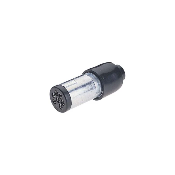 Narva 7 Pin Small Round Metal Trailer Plug | 82131BL