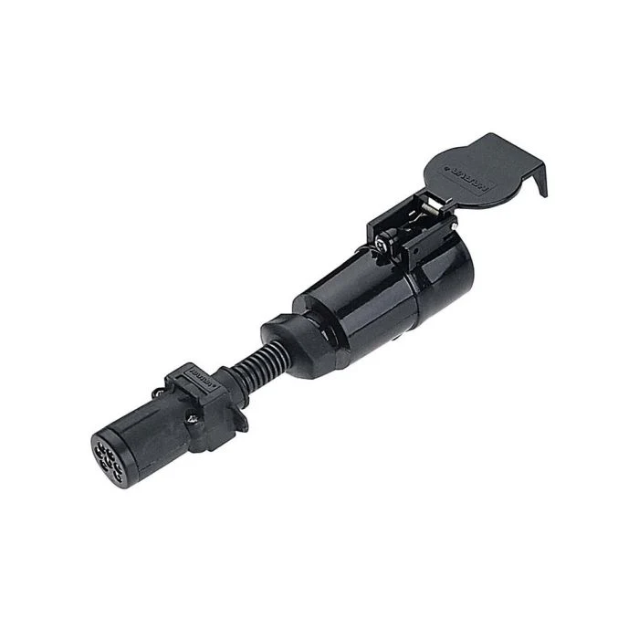 Narva 7 Pin Small Round Socket on Car to 7 Pin Large Round on Trailer | 82275BL
