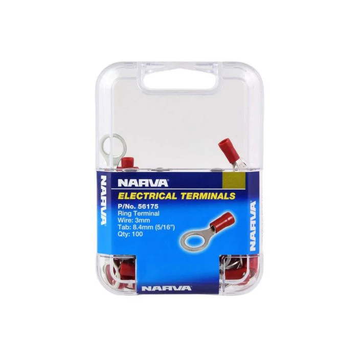 Narva 8.4MM Ring Terminal Red (100 pack) | 561475