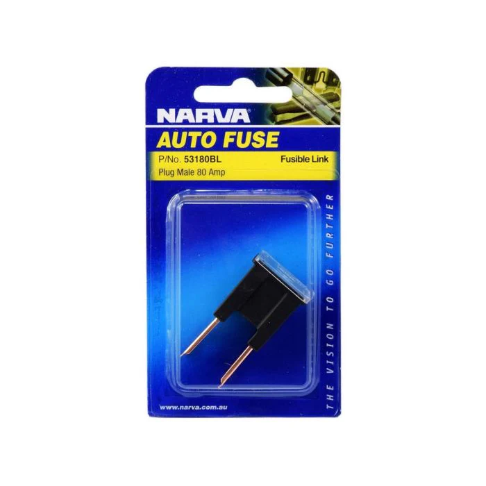 Narva 80 AMP Black Male Plug in Fusible Link | 53180BL