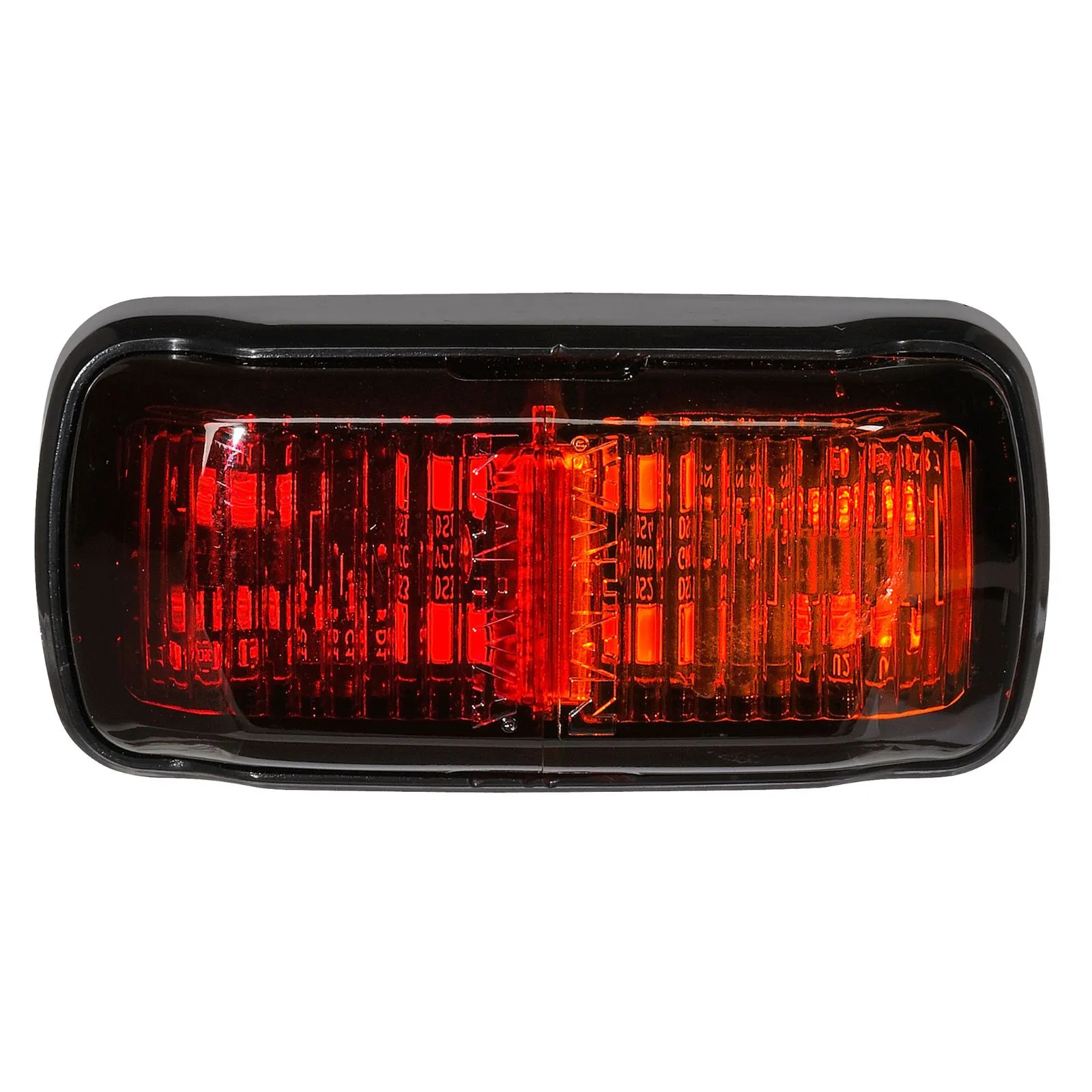 Narva 9–33 Volt LED Side Marker Lamp (RED/AMBER) W Black Deflector Base, 0.5M CABLE | 96402 - Image 2