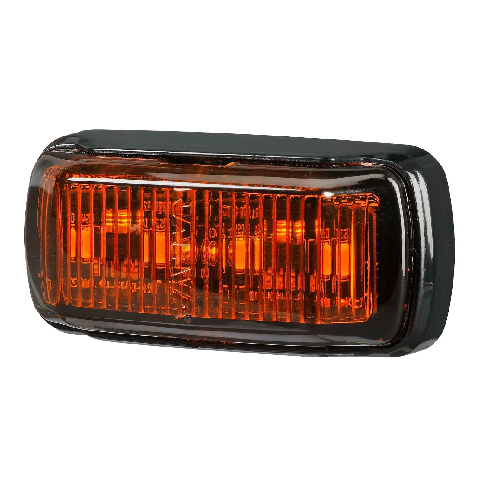Narva 9–33 Volt LED Side Marker Lamp (AMBER) W Black Deflector Base, 0.5M CABLE | 96422 - Image 2